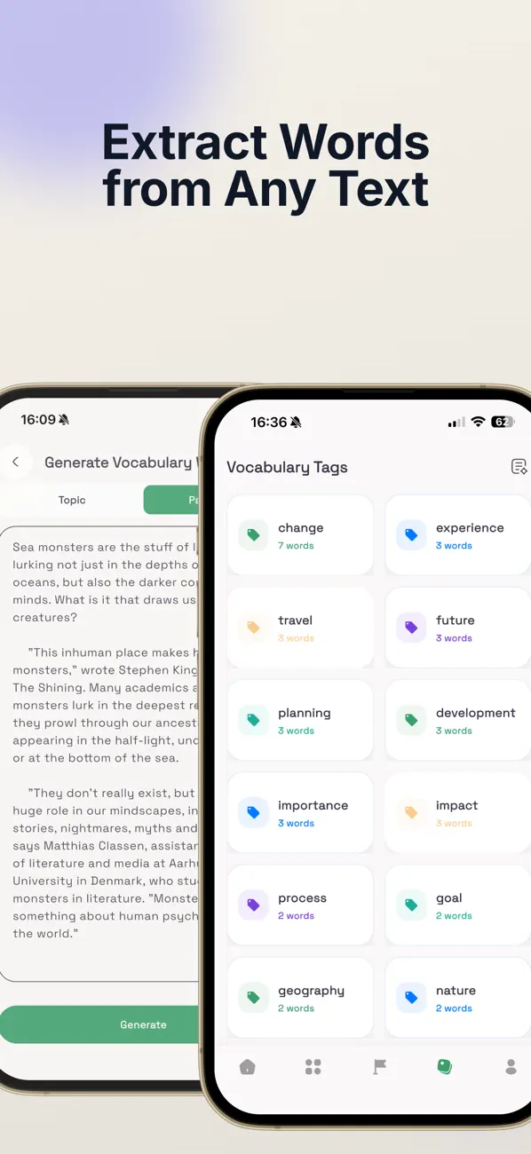 Vokai screenshot showing multiple app screens